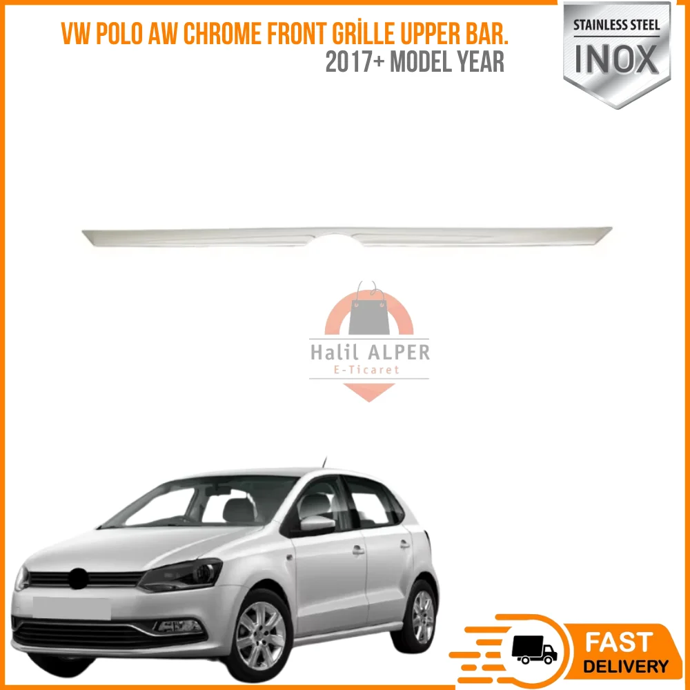 For VW Polo AW Chrome Front Grille Upper Bar. 2017 and natural steel A quality modified design high quality