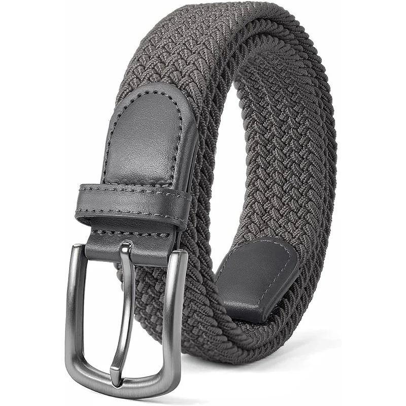 

Mens Belt,Elastic Belt Stretch,Braided Woven Casual Belt 1 3/8",With Gif Box.