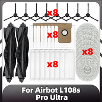Compatible for Airbot L108s Pro Ultra Robot Vacuum Main Side Brush HEPA Filter Mop Pad Dust Bag Spare Part Accessories