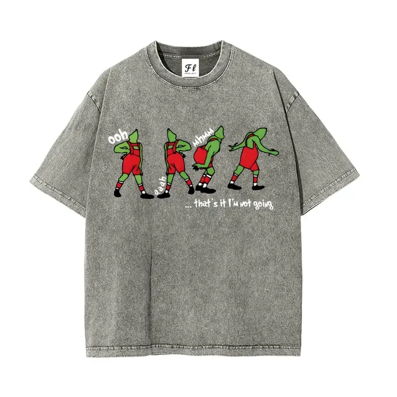 グラフィックウォッシュ加工生地Tシャツ オーバーサイズ ユニセックス カジュアル ソフト 快適 レトロスタイル デイリーウェア トレンドファッション 秋服