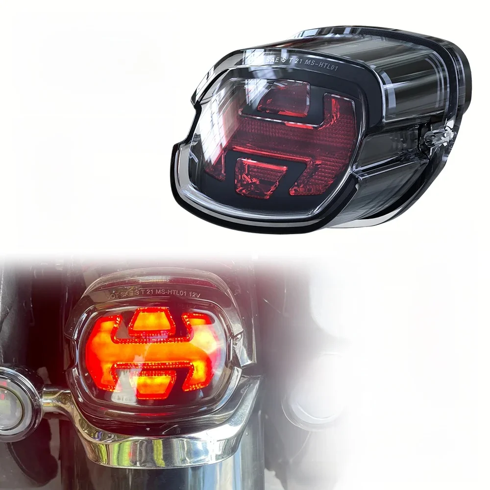 Tylna Lampa LED DOT do Harley Touring Road King Street Electra Glide Motocyklowa Tylna Lampa Stop z Oświetleniem Tablicy Rejestracyjnej DRL — 2