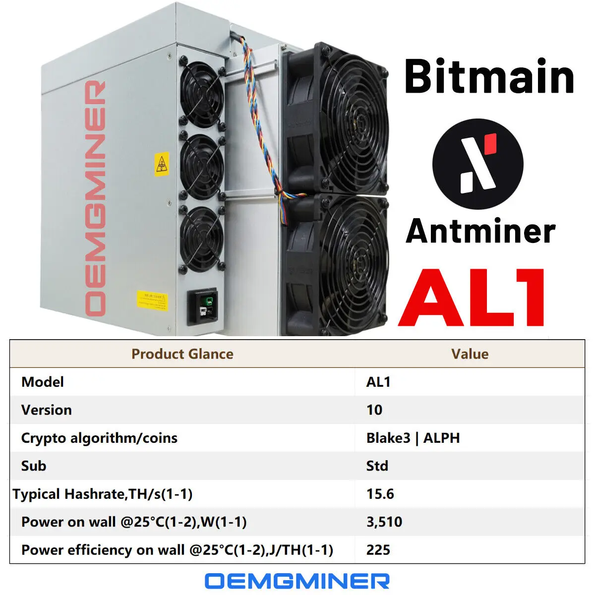 

Промо-предложение Antminer L9 16GH/S 3360W Doge Litecoin LTC Coin Asic Miner