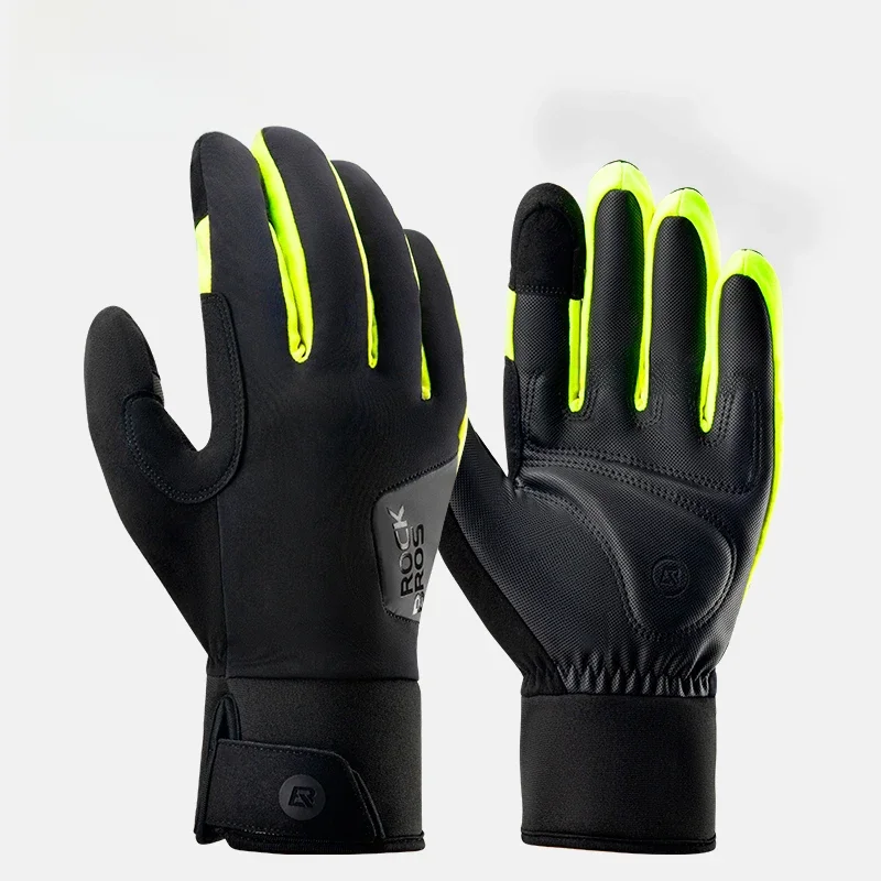 AliExpress ROCKBROS Winter Cycling Gloves Full Finger Windproof Bicycle Gloves Outdoor Touch Screen MTB Road Motorcycle Ski Warm Bike Glove