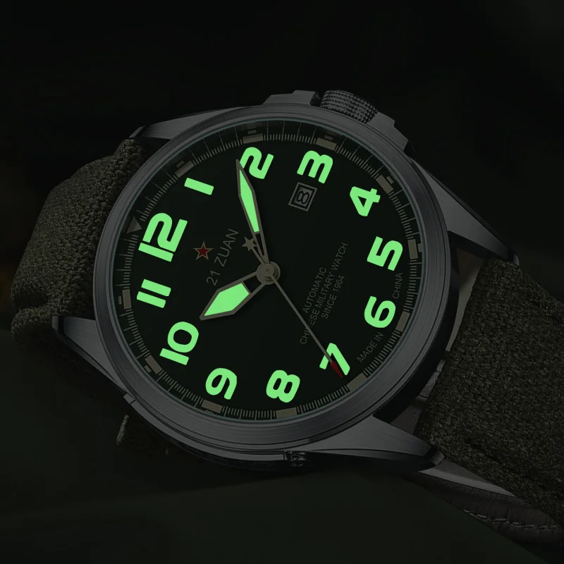 Męski zegarek automatyczny Seagull D581, mechaniczny, w stylu militarnym retro, modny, świecący, wodoodporny, sportowy zegarek na rękę, prezent dla mężczyzny.