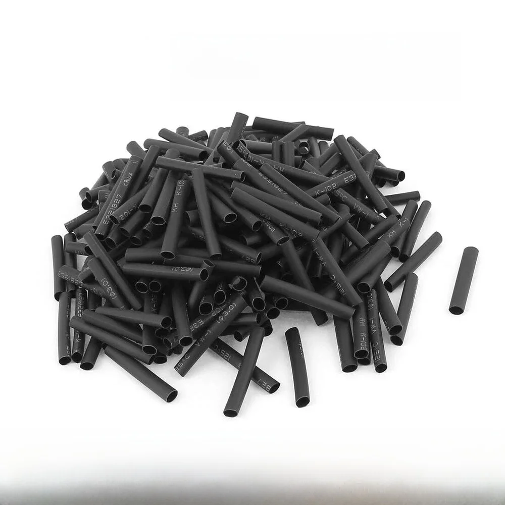 Kit de tubes ronds thermorétractables en polyoléfine, manchon de tube étanche, manchons de câble noirs, colle, 420 pièces