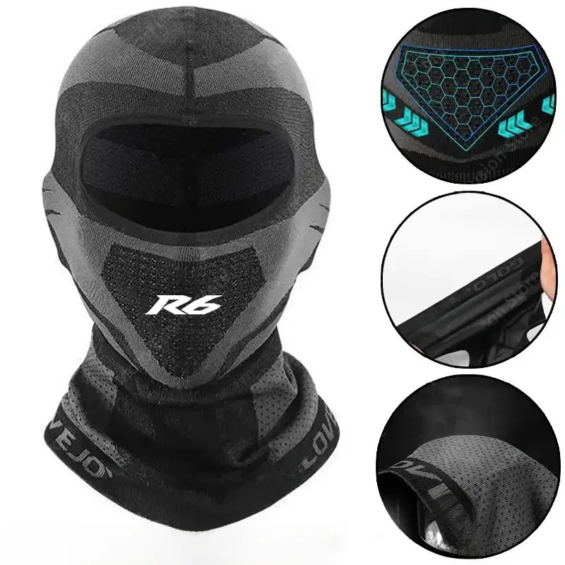 AliExpress NONE Balaclava Warm Mask Full Face For Yamaha YZFR6 YZF R6 R6S 1999-2015 Motorcycle Cycling Bike Scarf Hat Casco Moto Helmet Hood