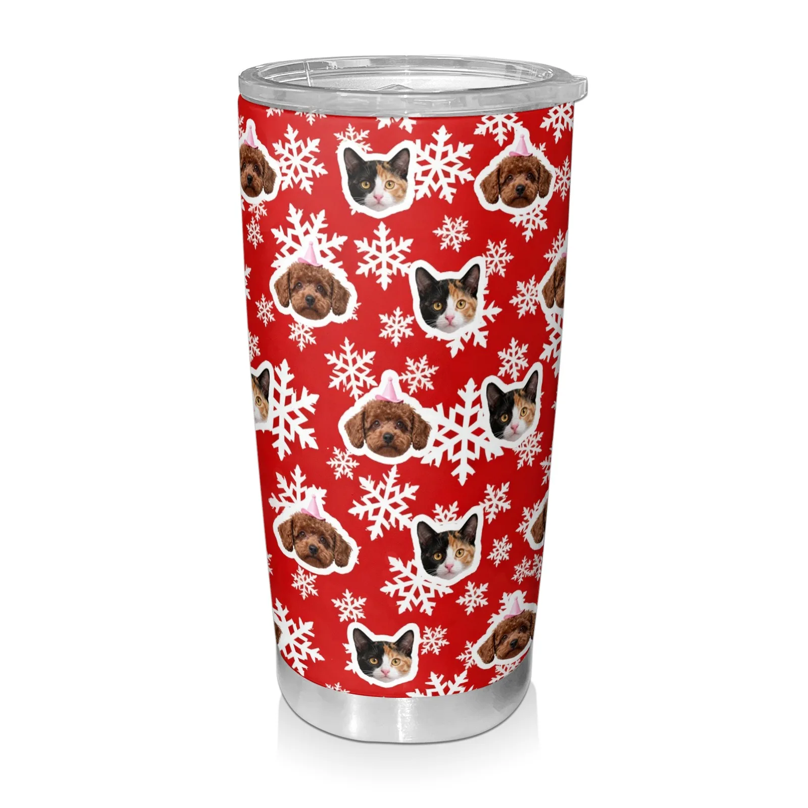 كوب ماء مخصص 20 أونصة مخصص لعيد الميلاد للحيوانات الأليفة معزول كوب شخصي للسفر للكلاب هدايا عيد الميلاد #6