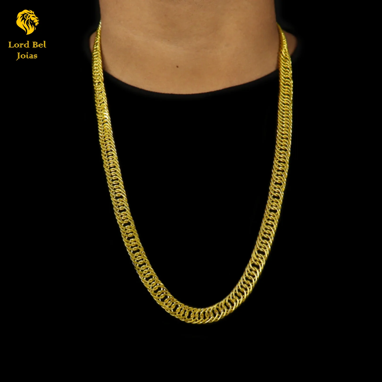 10mm Triple Elle Old Grumet Coin Chain-Eternal 18K Gold Shine | Lord Bel Jewelry of Brazil