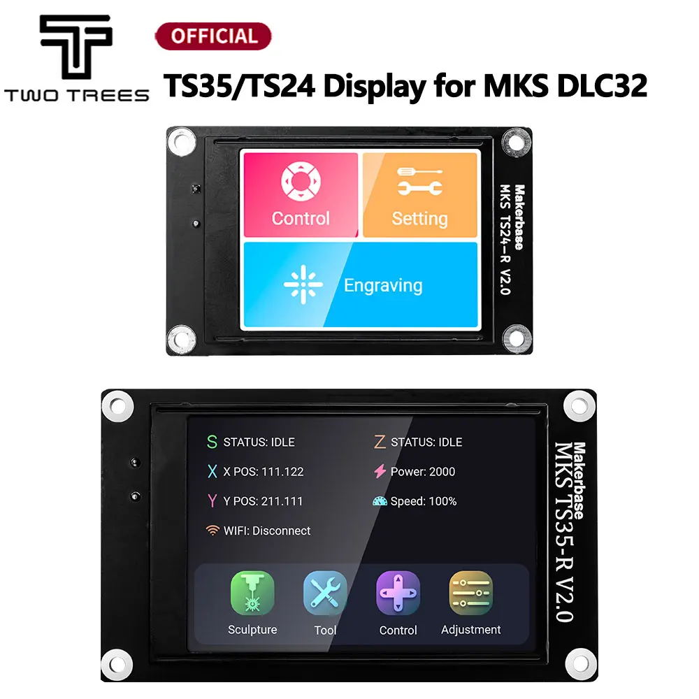 

MKS DLC32 TFT LCD Touch Screen MKS TS35 TS24 display TS35-R TS24-R LCD shield Makerbase offline controller CNC control panel