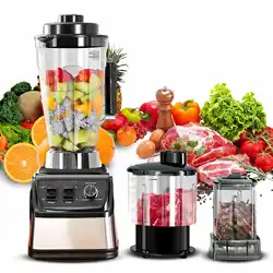 9500W 3 In 1 Power Blender Juicer Smothie Maker 3l 1,5 L 0,5l 3Container Keukenmachine Blender Voor Ijsnotenfruit