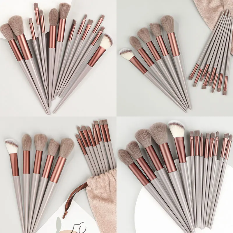 Professional Makeup Brushes Set para Mulheres Detalhe Escova, Blush Brush, Fundação, Corretivo, Contorno, Escova de Sombra, Beauty Tool, 10-13Pcs