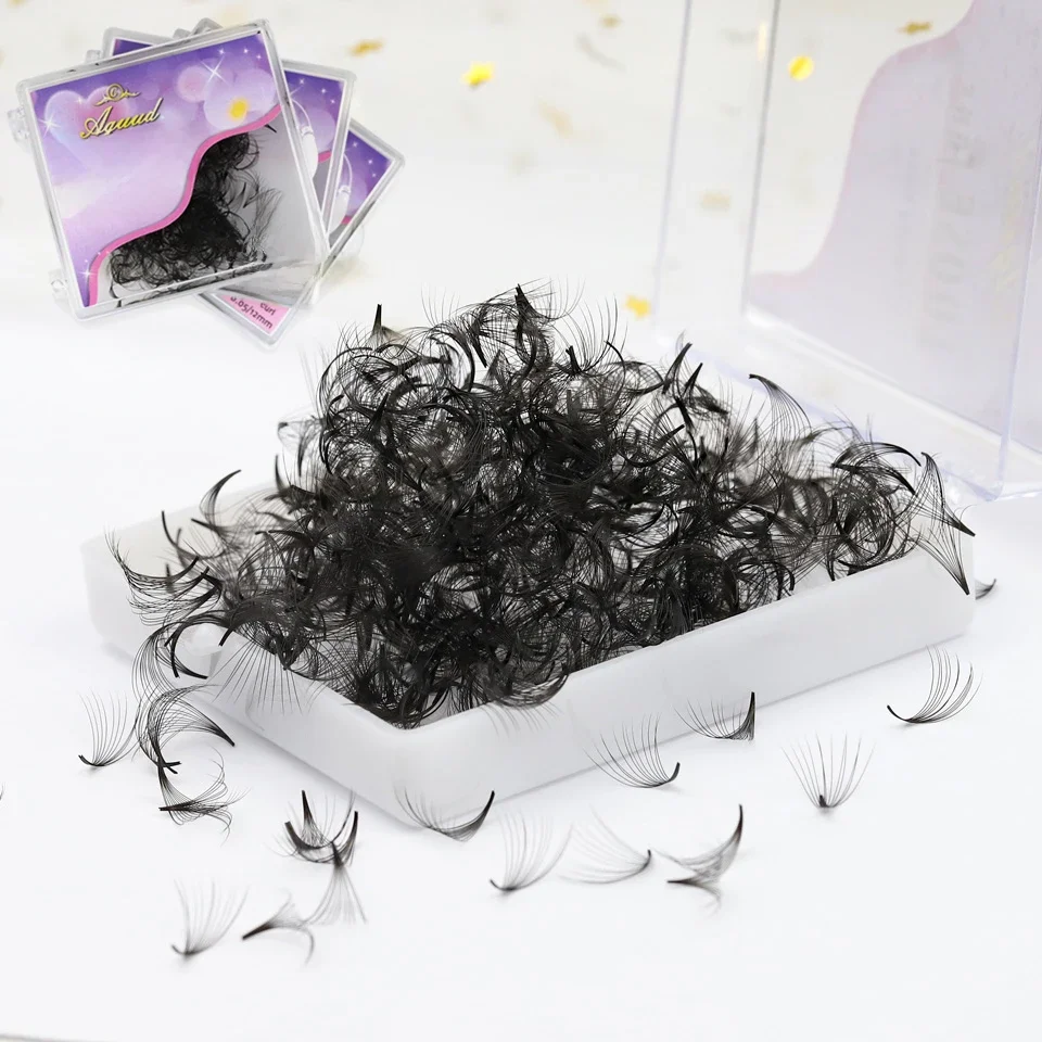 Aguud 3d 4d 5d 6d dünne spitze Basis vorgefertigte lose Wimpern Fans Bulk russische Volumen Wimpern falsche Wimpern Verlängerungen Großhandel