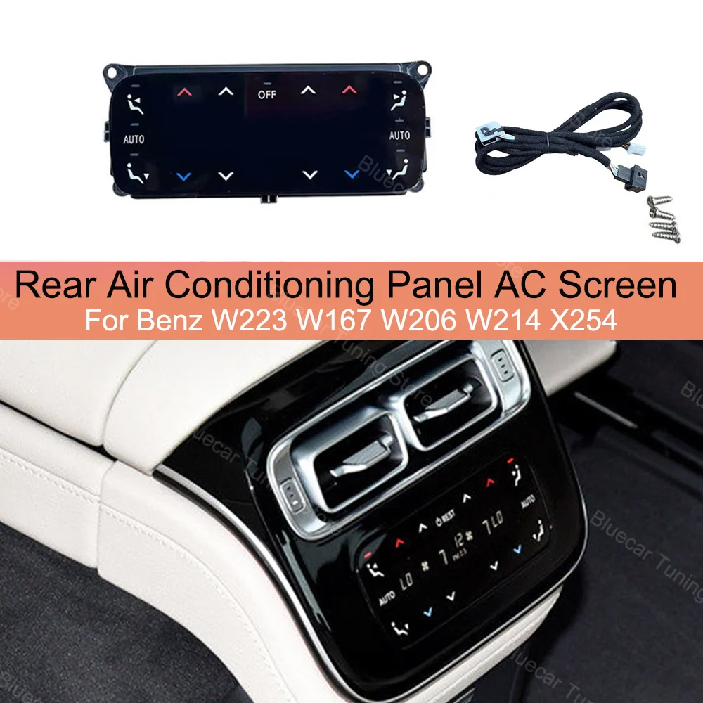 

Rear Air Conditioning Panel AC Screen Upgrade For Mercedes Benz W223 W167 W206 W214 X254 Rear AC button LCD Control Panel