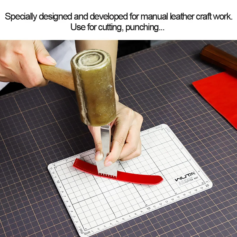 WUTA New Fabric Cutting Mat, Leather Cutting Board A1 A2 A3 A4 A5 Professional Self Healing Quality Double-Sided Craft Tool Set