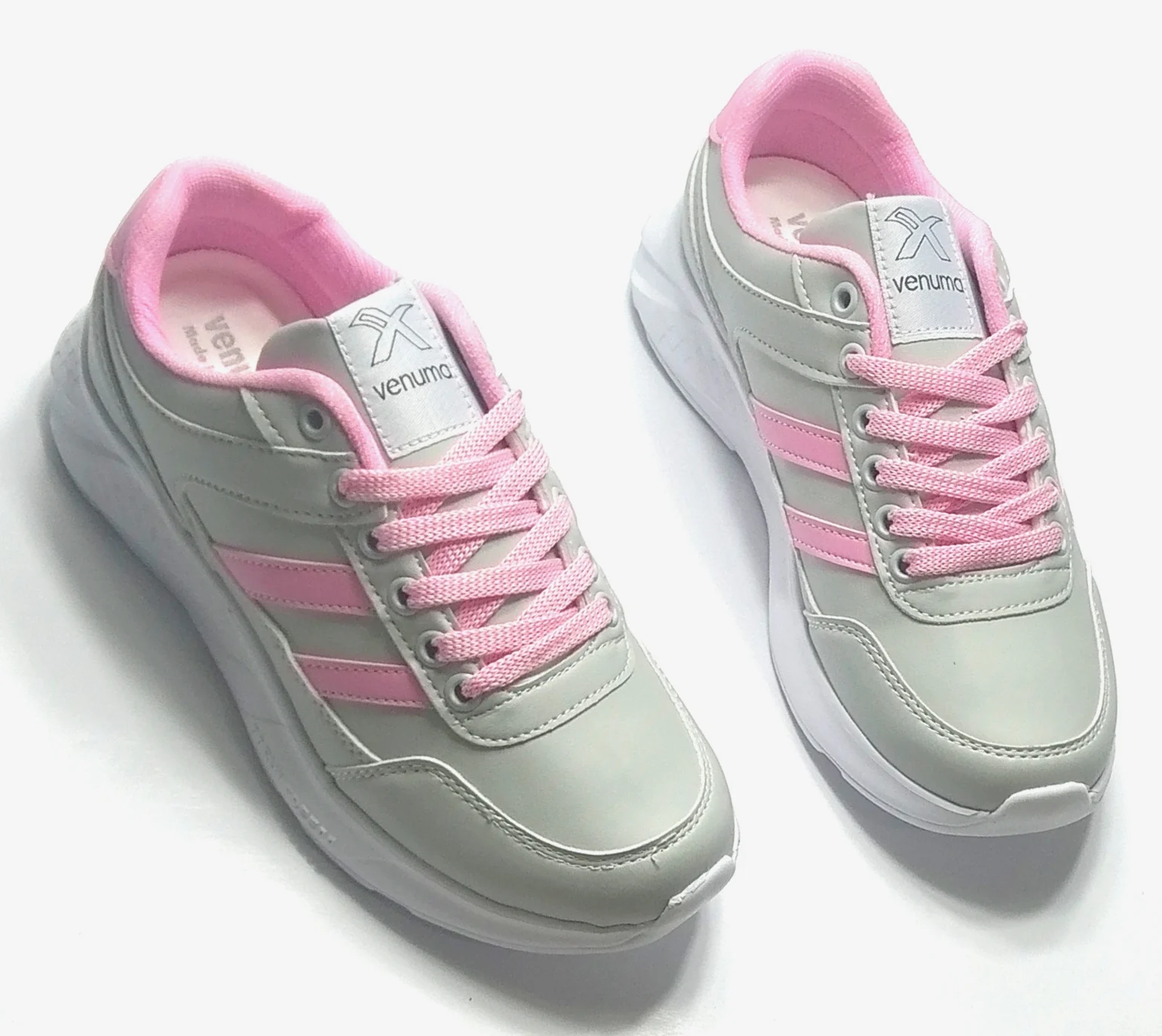 WOMEN'S LIGHT GRAY PINK ORTHOPEDIC SNEAKERS, WATERPROOF, NEW SEASON LUXURIOUS MODERN STRONG FOR SCHOOL, TRAVEL AND WALKING