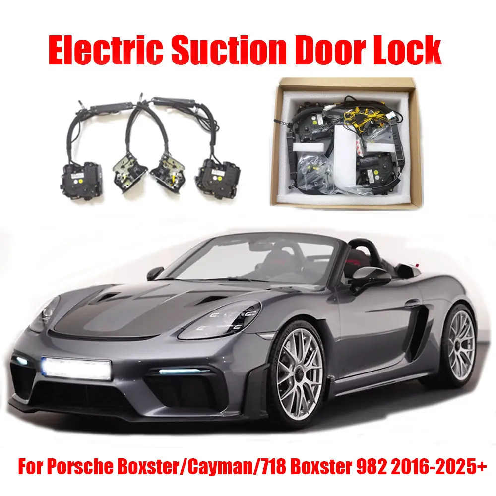 

For Porsche Boxster/Cayman/718 Boxster 982 2016-2025+ Car Electric Suction Door Power-assisted Closing Door Soft-close Function