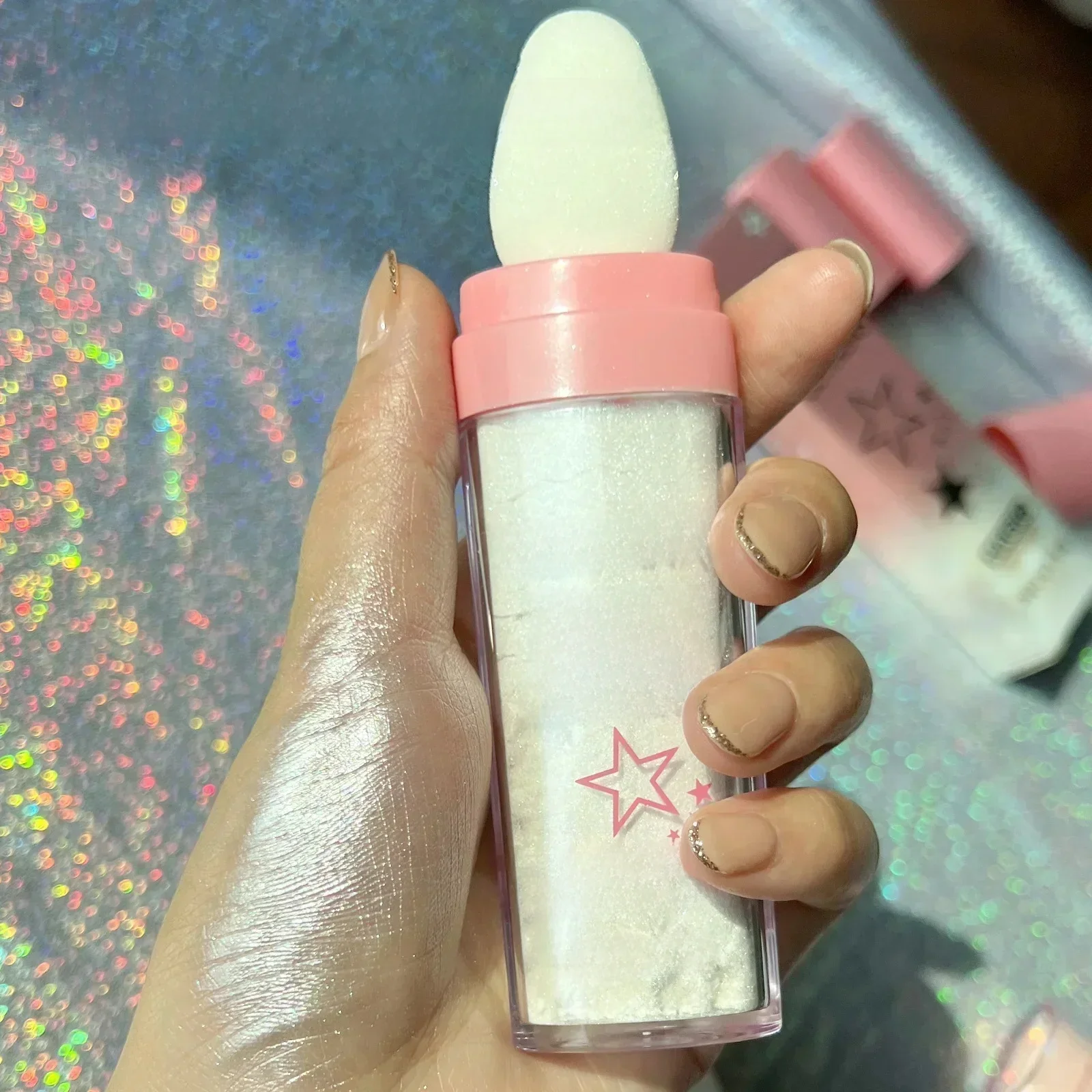 Surligneur poudre blanc clair De lune Polvo De Hadas paillettes miroitant Contour ombrage illuminateur pour femmes visage corps maquillage