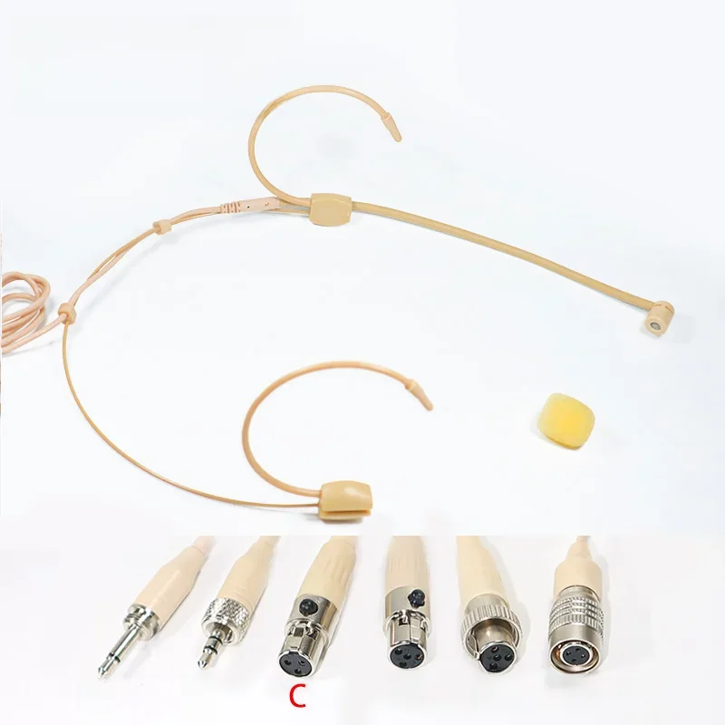 ZIXUAN Tête de bandeau portant un Microphone unidirectionnel pour Shure Sennheiser AKG MiPro Audio Technica 4 broches 3 broches TA4F serrure 3.5mm 3