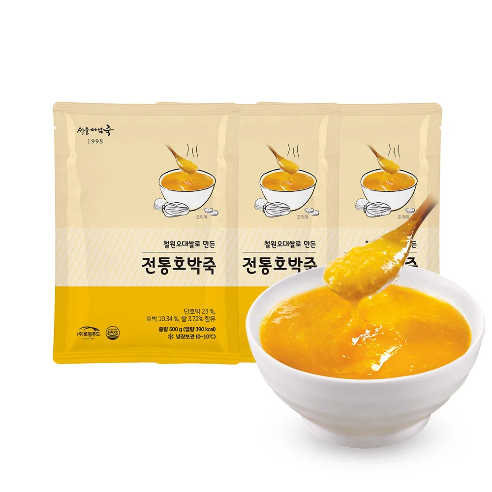 [JS001] Seoul Madam Porridge Pumpkin Porridge 500g 3 Pack Set