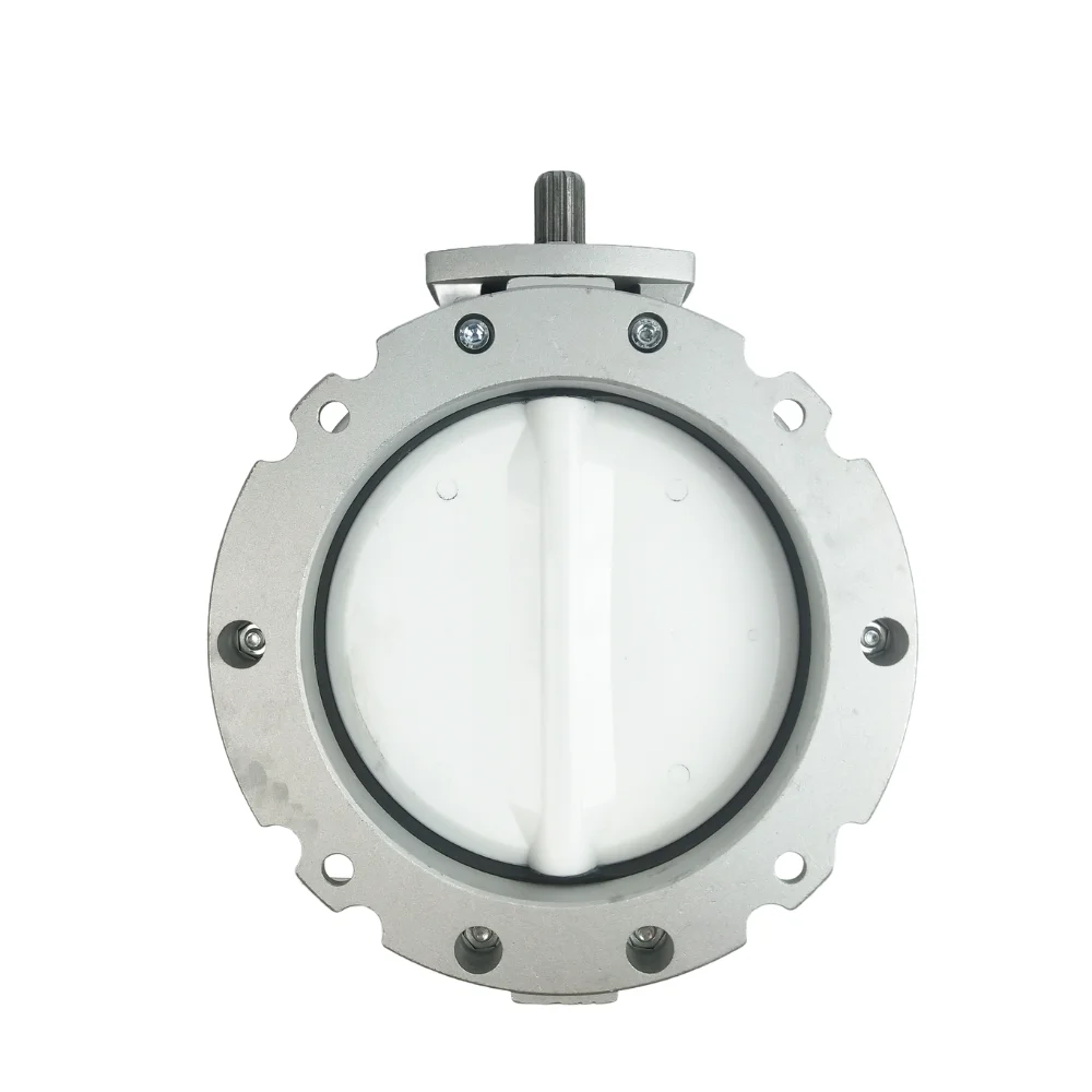 

DN200 double flange aluminum alloy Material polyurethane disc Butterfly Valve V2FS200SN for concrete batch plant cement silo