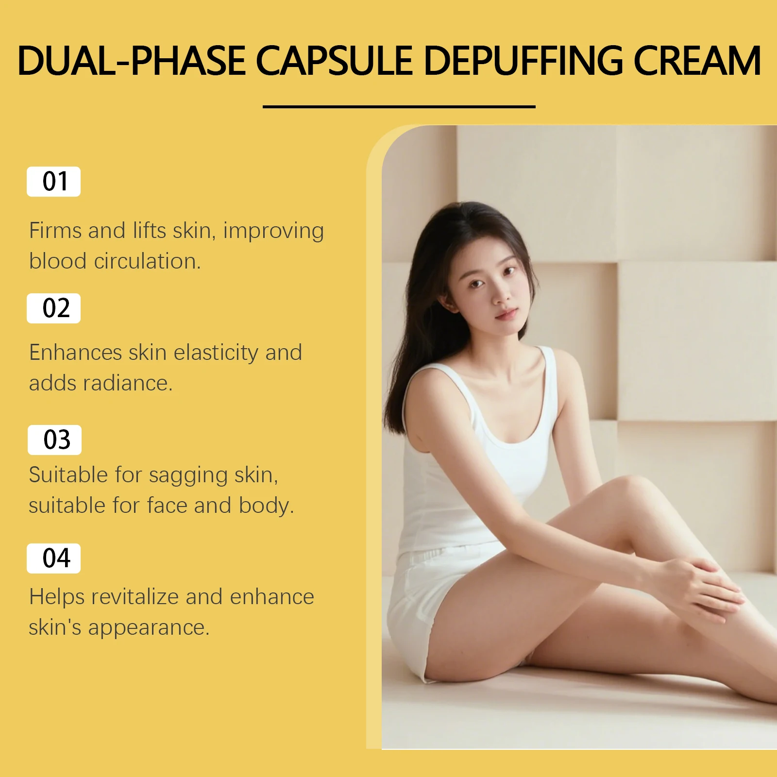 Eelhoe 50g Crema rassodante per il viso Capsule Nutrire la pelle Elastico Rughe lisce Pelle delicata Crema idratante quotidiana per la cura della pelle