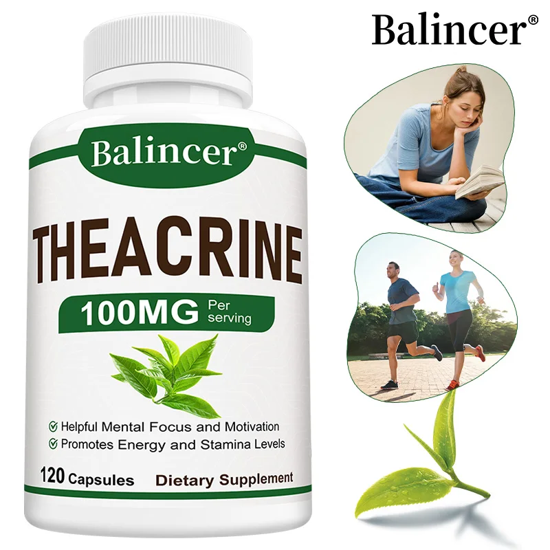 

Theacrine Capsules, Enhance Mental Clarity & Focus, Relieve Fatigue & Stress, Support Brain Muscle & Cardiovascular Wellness