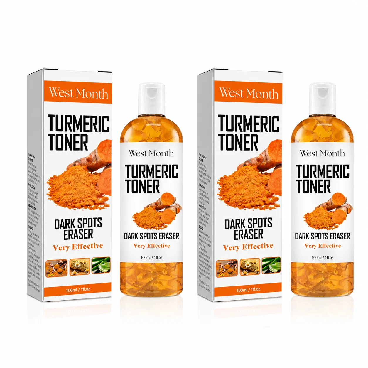 1/2 Bottle West Month Turmeric Radiant Base Fluid Face Hydrating Brightening Tint Velvet Finish Smooth Fit Daily Skincare