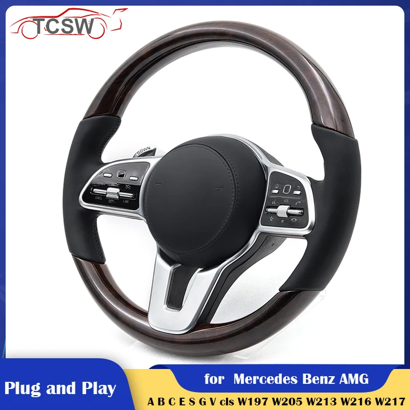 

Peach Wood Car Steering Wheel Assembly for Mercedes Benz AMG E43 S63 S65 C200 W167 W177 W190 W204 W205 C205 W212 W213 W217 W222