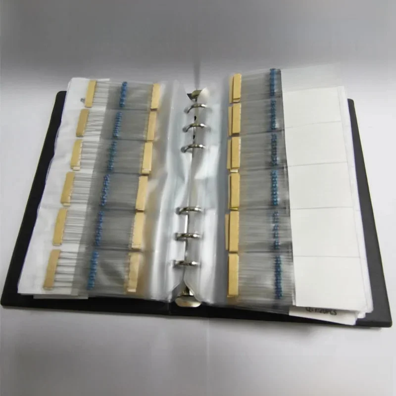 2900 sztuk/partia 145 wartości 1/8W 0.125W 1% 1-10M metalowe rezystory filmowe książka zestaw Assorted Pack zestaw rezystorów wiele asortyment zestawy — zdjęcie produktu 6
