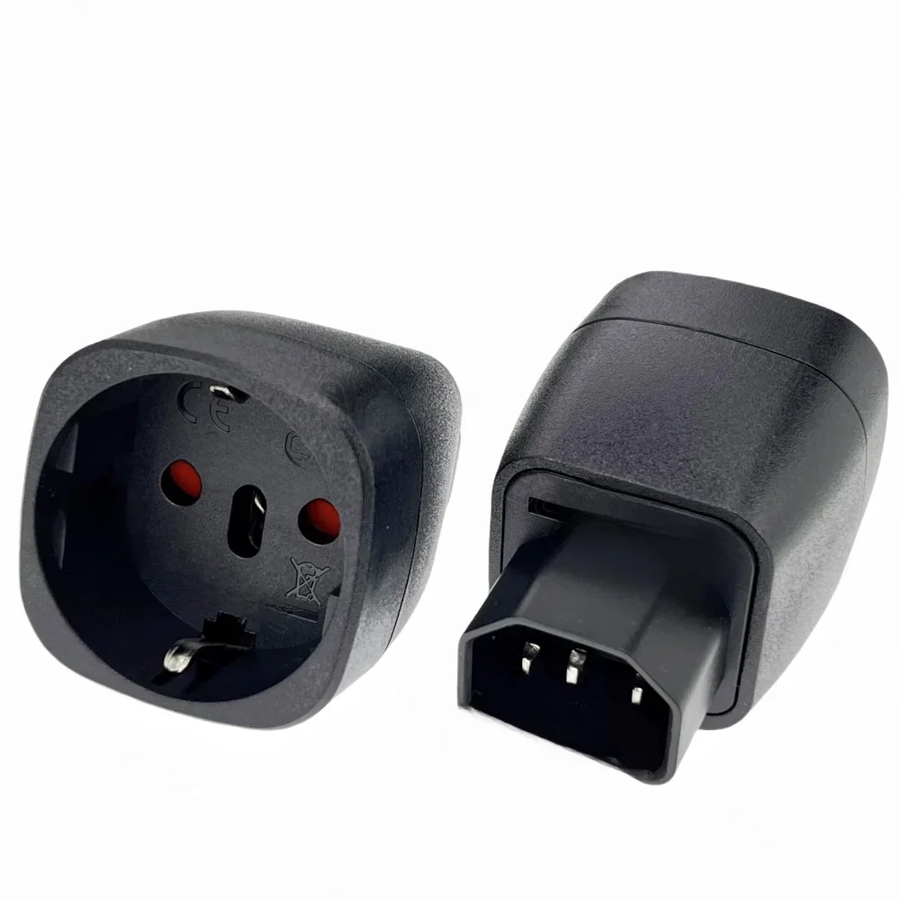 Bolantedz Euro auf C14 3-poliger Steckeradapter 10 A 250 V EU Deutschland auf IEC60320-Stecker-Konverter-Adapter für PDU-USV-Schrank