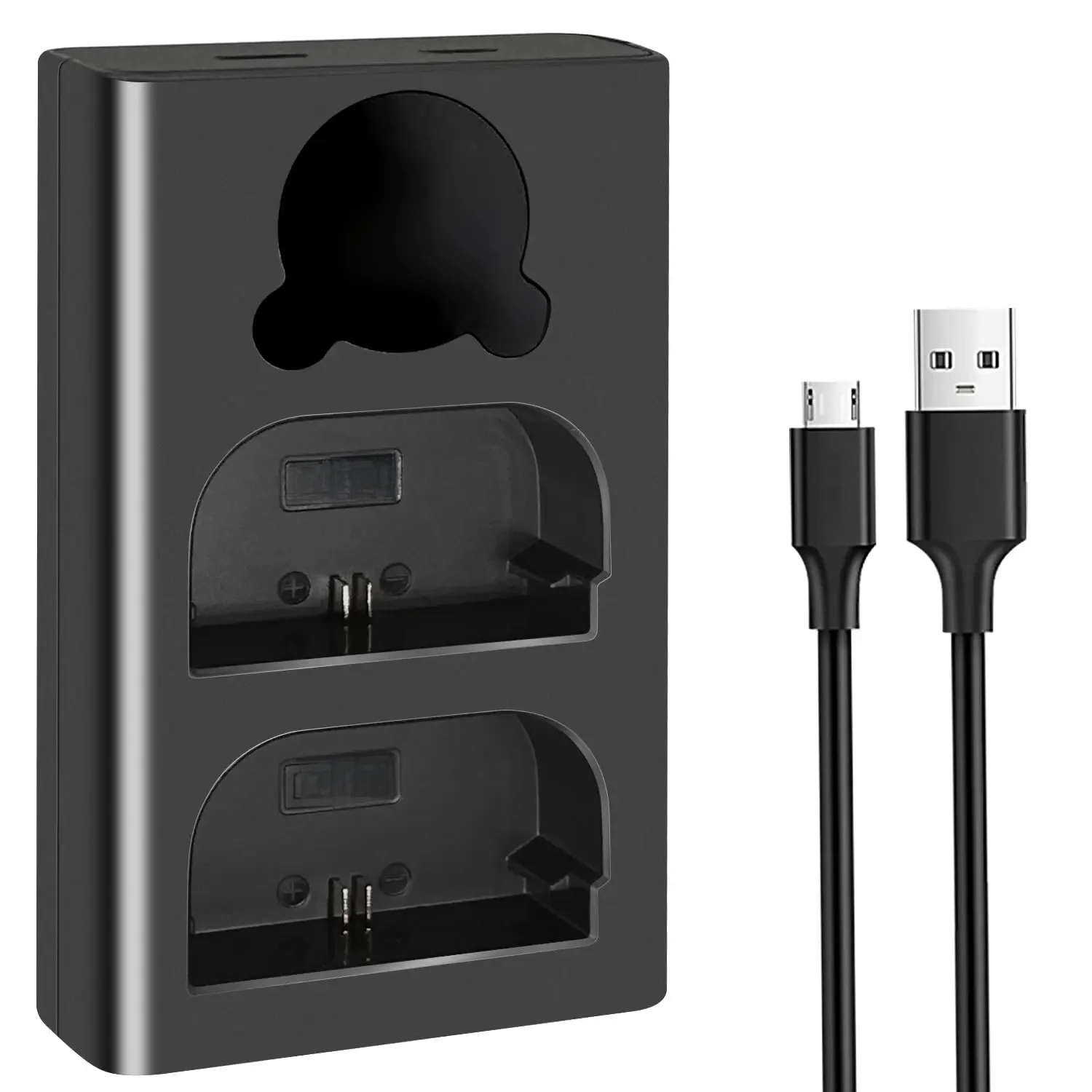 Ładowarka LED do dwóch akumulatorów LP-E6 LP-E6N LP E6NH do aparatów Canon EOS R 90D 80D 70D 60D EOS 5D Mark II III IV EOS 6D 7D Mark II — zdjęcie produktu 7