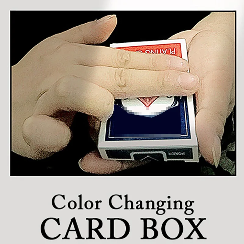 

Color Changing Card Box Magic Tricks Magician Color Change Close Up Street Illusion Gimmick Mentalism Magia Toy tour de magie