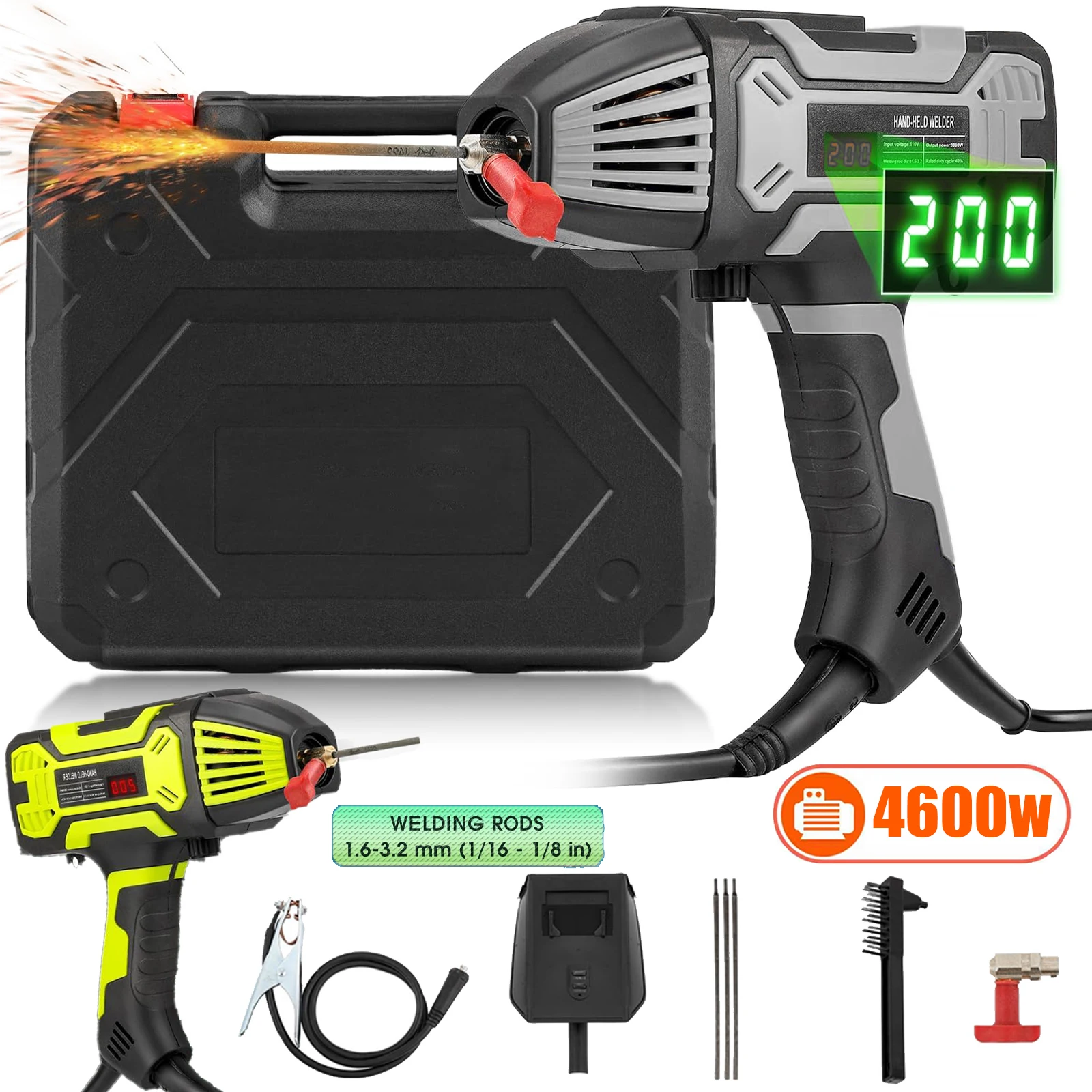 Machine à souder portative 4600W, 1.6-3.2mm, 220V, Machine à souder à l'arc électrique domestique, outil Intelligent numérique automatique