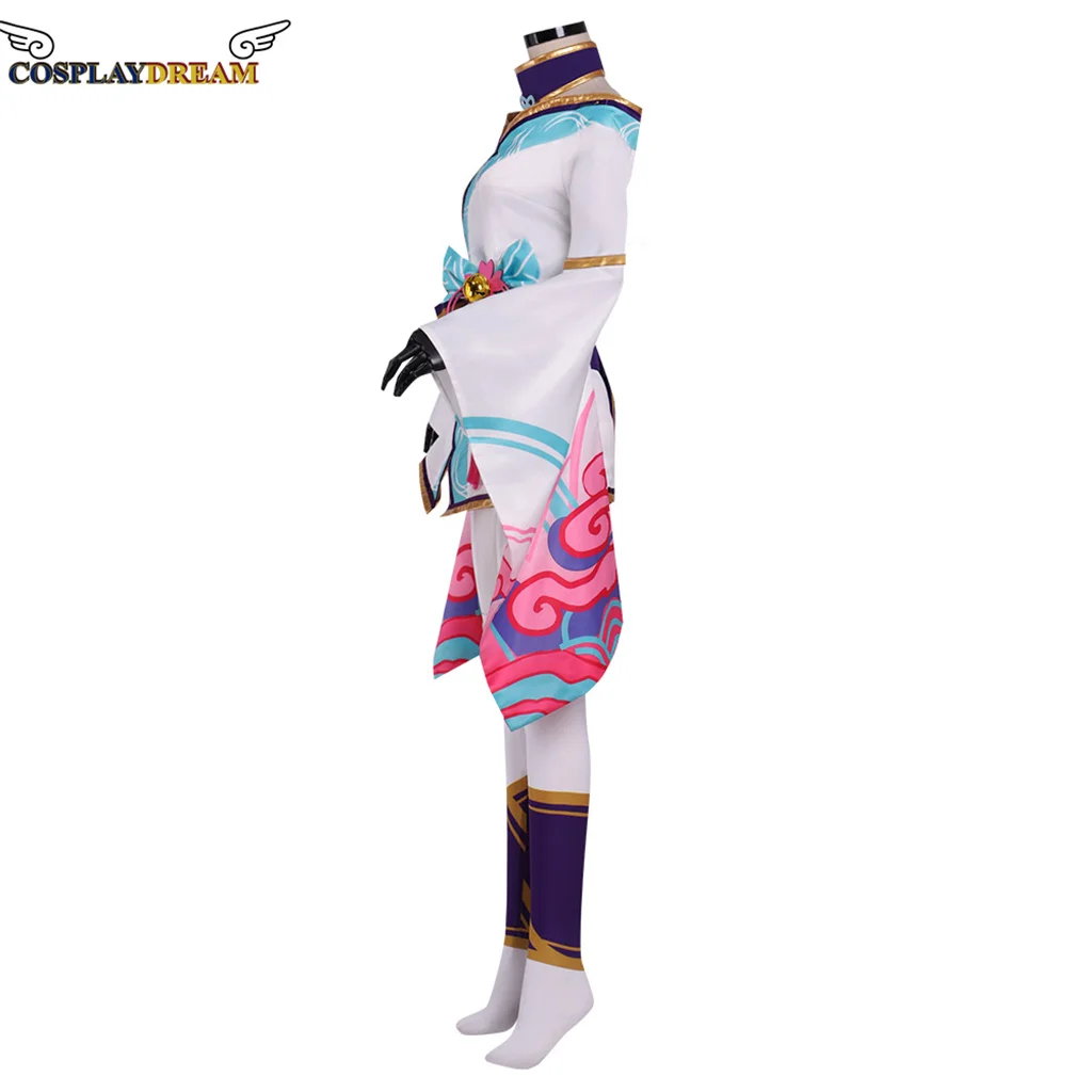 

Game LOL Spirit Blossom Ahri Cosplay Costume Outfits Ahri Kimono Set Halloween Carnival Ahri Cosplay Costume