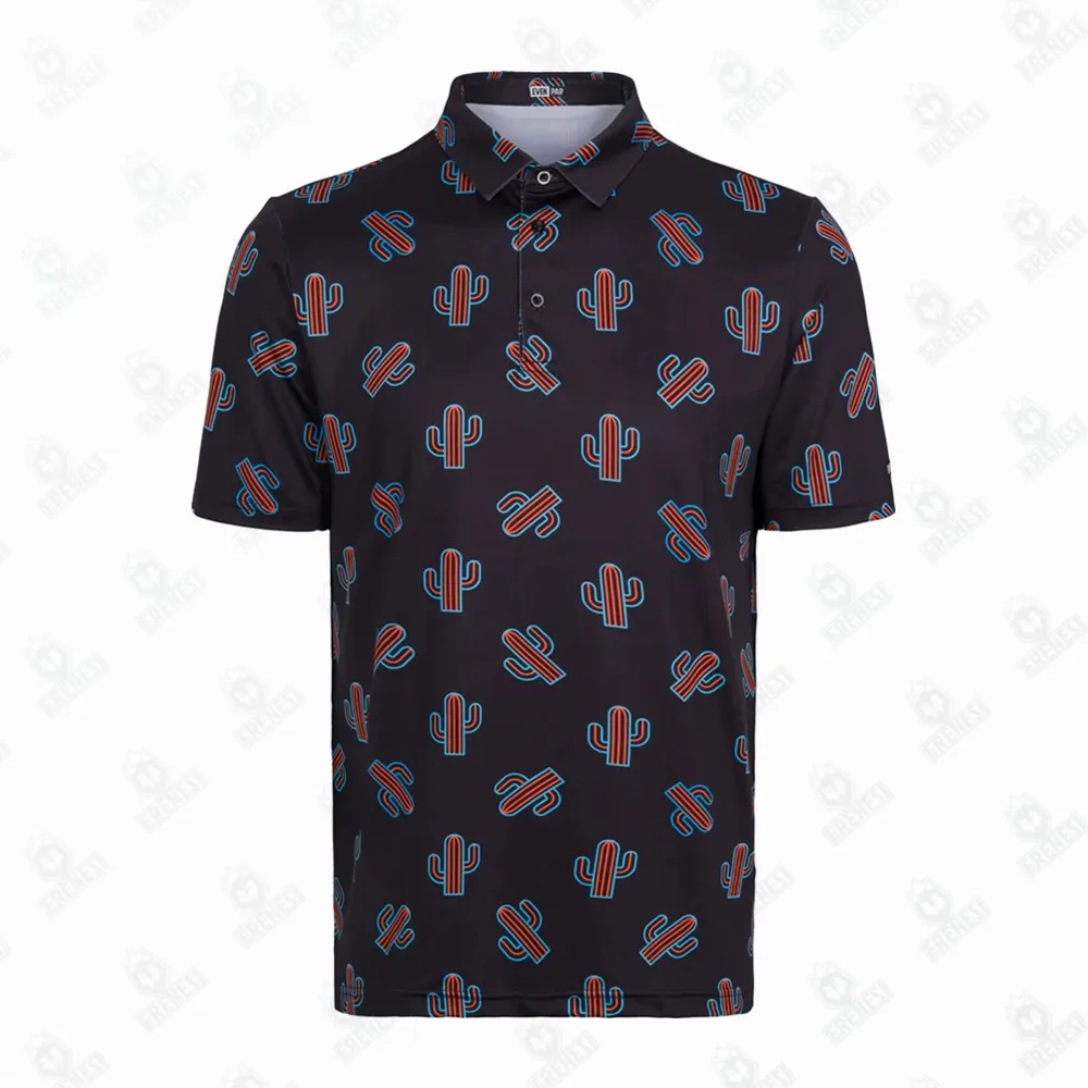 Even Par Golf Men's Wear Short Sleeve Polo T-shirts Golf Apparel Tenis Shirt Breathable Fabric Outdoor Sport Casual Golf Summer
