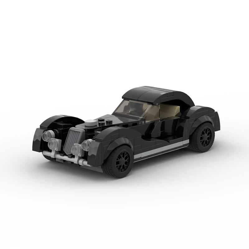 MOC-10497 Car Building Block Set Black Vintage Old Car Children's Puzzle Small Particle Assembly Model Speed8 Grid Car Series To