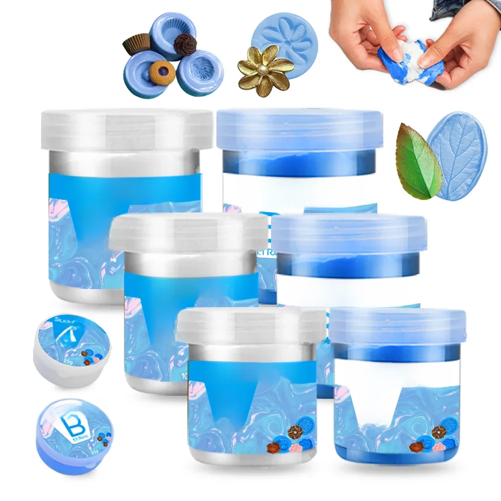 50g/100g/200g/400g Stały żel krzemionkowy Silikonowa szpachlówka do formowania Silikonowa szpachlówka Bezpieczna dla żywności Sugarcraft do form dentystycznych Gumowa gleba — zdjęcie 2