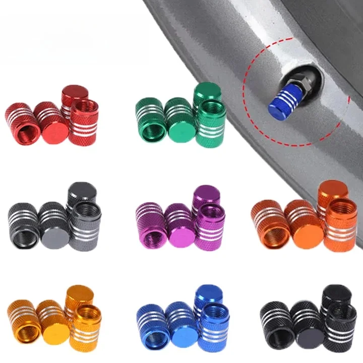 AliExpress NONE 4pcs Car Truck Bike Aluminum Tire Valve Caps Universal New Creative Car Moto Valve Cover Wheel Hub Styling Auto Accessories