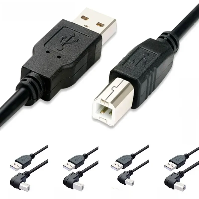 USB 2.0 A męski na USB B męski typu B BM górny i dolny lewy i prawy narożnik drukarki skaner 90 stopni kabel BM kątowy — zdjęcie produktu 7