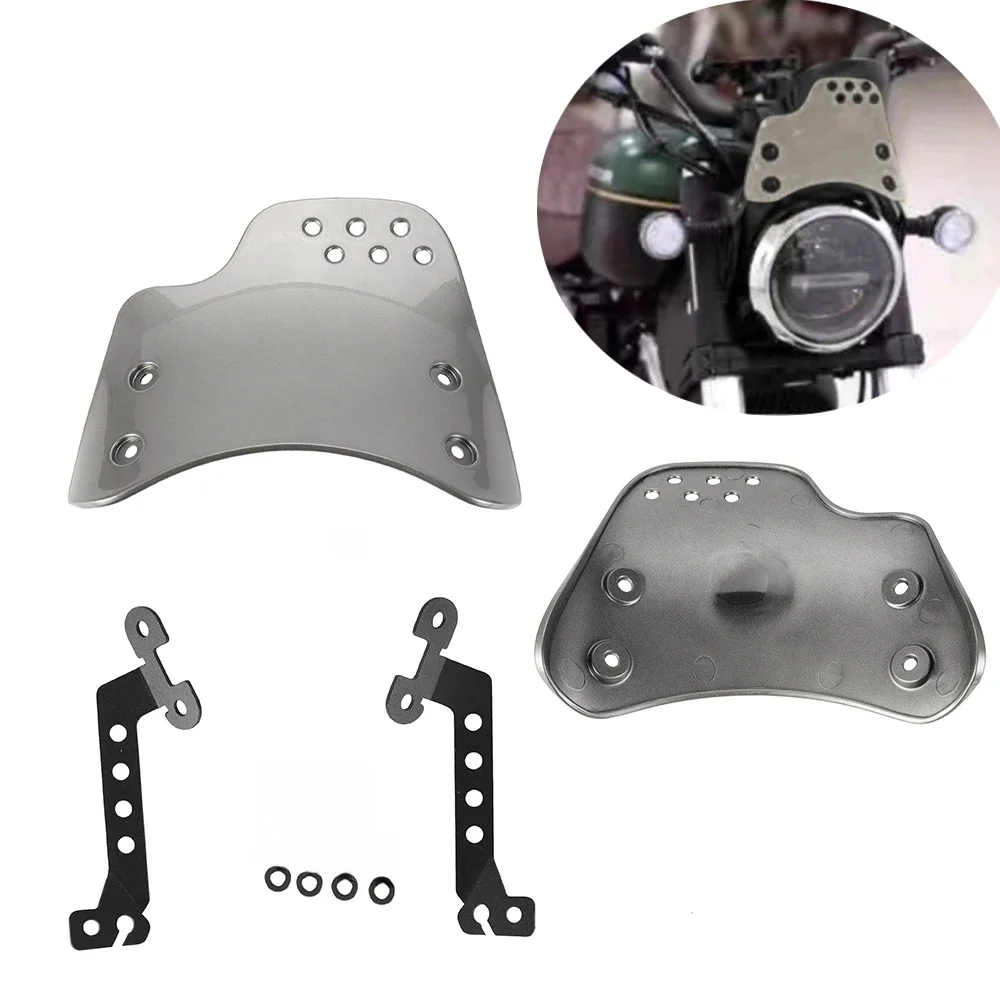 Déflecteur de vent universel pour pare-brise de moto, phare rond pour Husqvarna, Yamaha XSR, Royal Enfield Triumph