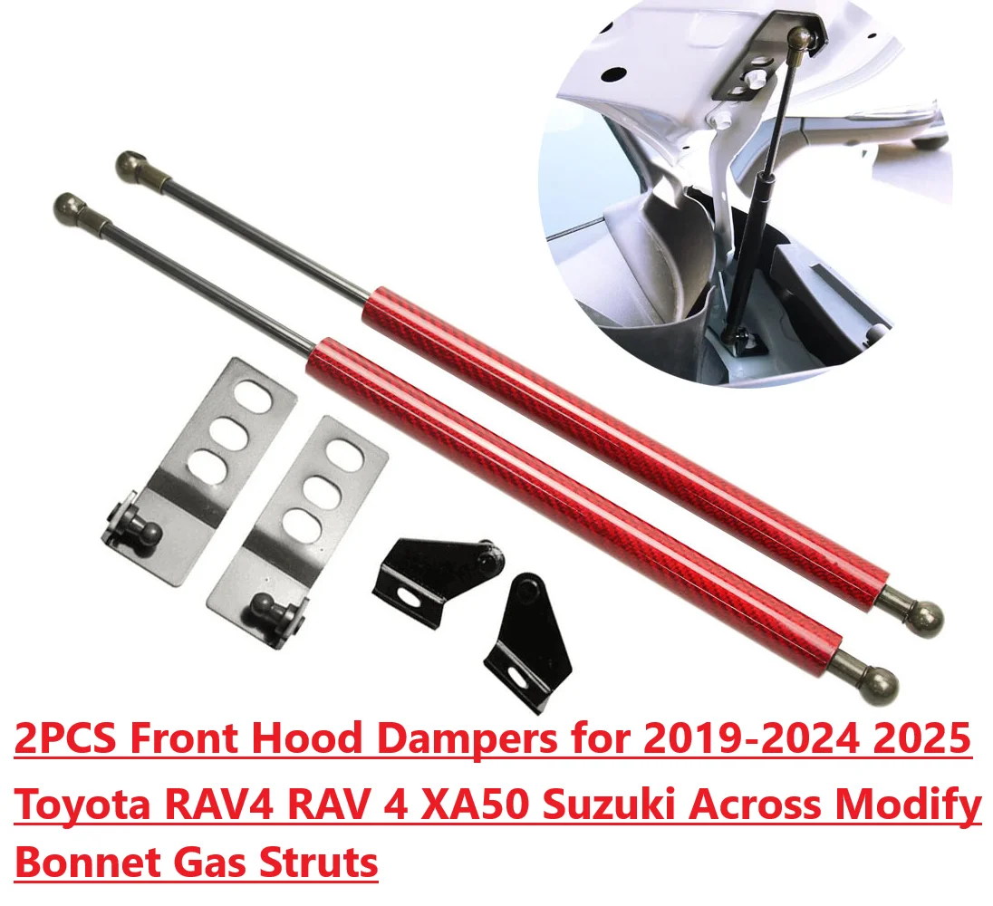 

2 шт. демпфер капота для Toyota RAV4 XA50 MK5 2019-2025 Suzuki Across, передний капот, модифицированные газовые стойки, подъемная опора, амортизаторы, поршневые стержни