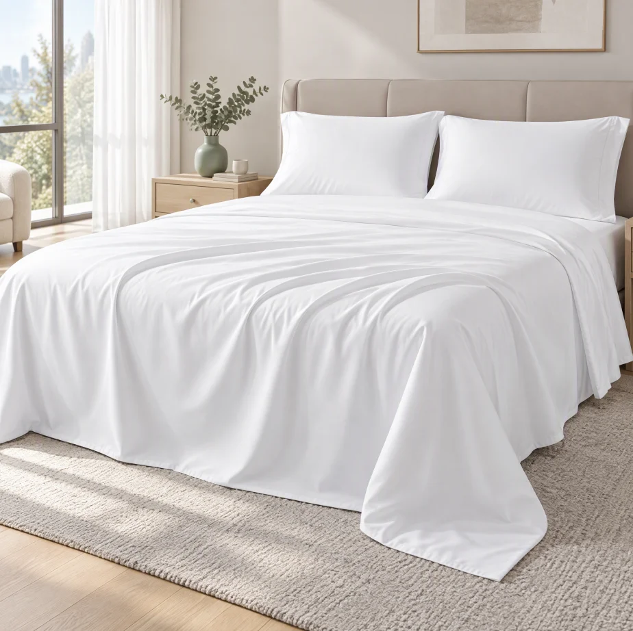 Fitted Bed Sheets Deep Pocket - Комплект постельного белья из четырех предметов,