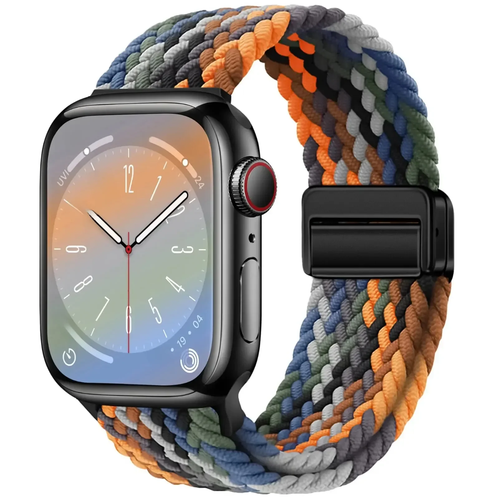 Pleciony pasek do Apple Watch Band 44mm 40mm 45mm 49mm 41mm 38 klamra Bransoleta iWatch Series se 7 3 6 8 9 Ultra 2 Opaska magnetyczna — zdjęcie 2