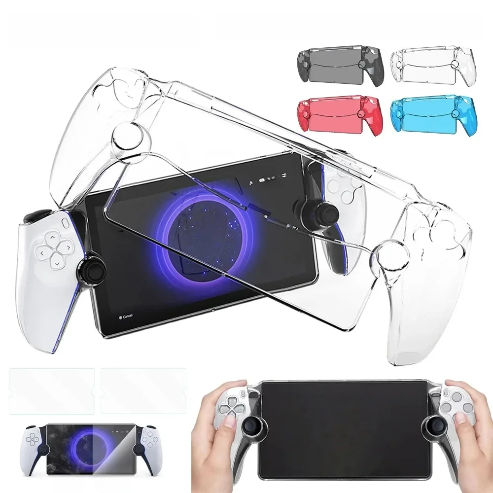 Capa protetora transparente para portal PS5, capa de console de jogos portátil para PlayStation 5,
