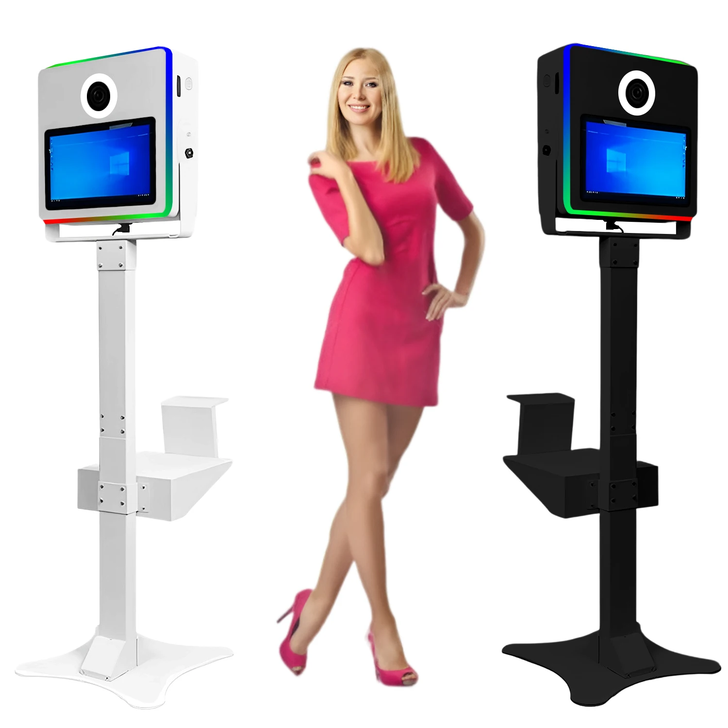 DSLR Photo Booth Machine Selfie Machine Stand Kiosk With Touch Screen Flight Case Machine Shell Stand for Parties Wedding Rental