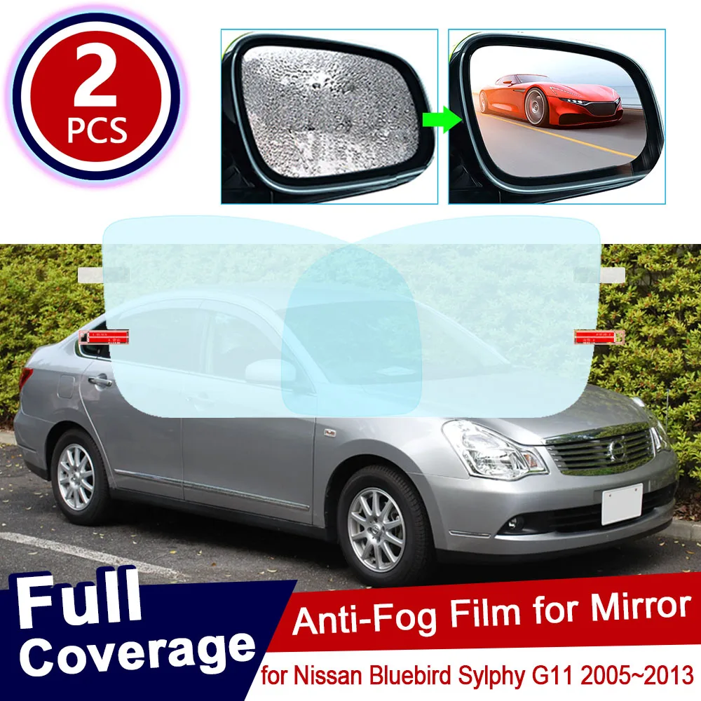 for Nissan Bluebird Sylphy G11 2005 2006 2007 2008 2009 2010 2011 2012 2013 Anti Fog Film Rearview Mirror Accessories Waterproof