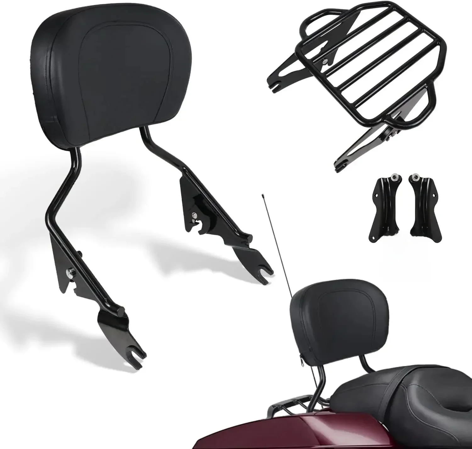 Porte-bagages de dossier arrière de passager, barre Sissy pour Harley Davidson 2014 –2025 Road King Street Glide Ultra Electra Limited CVO