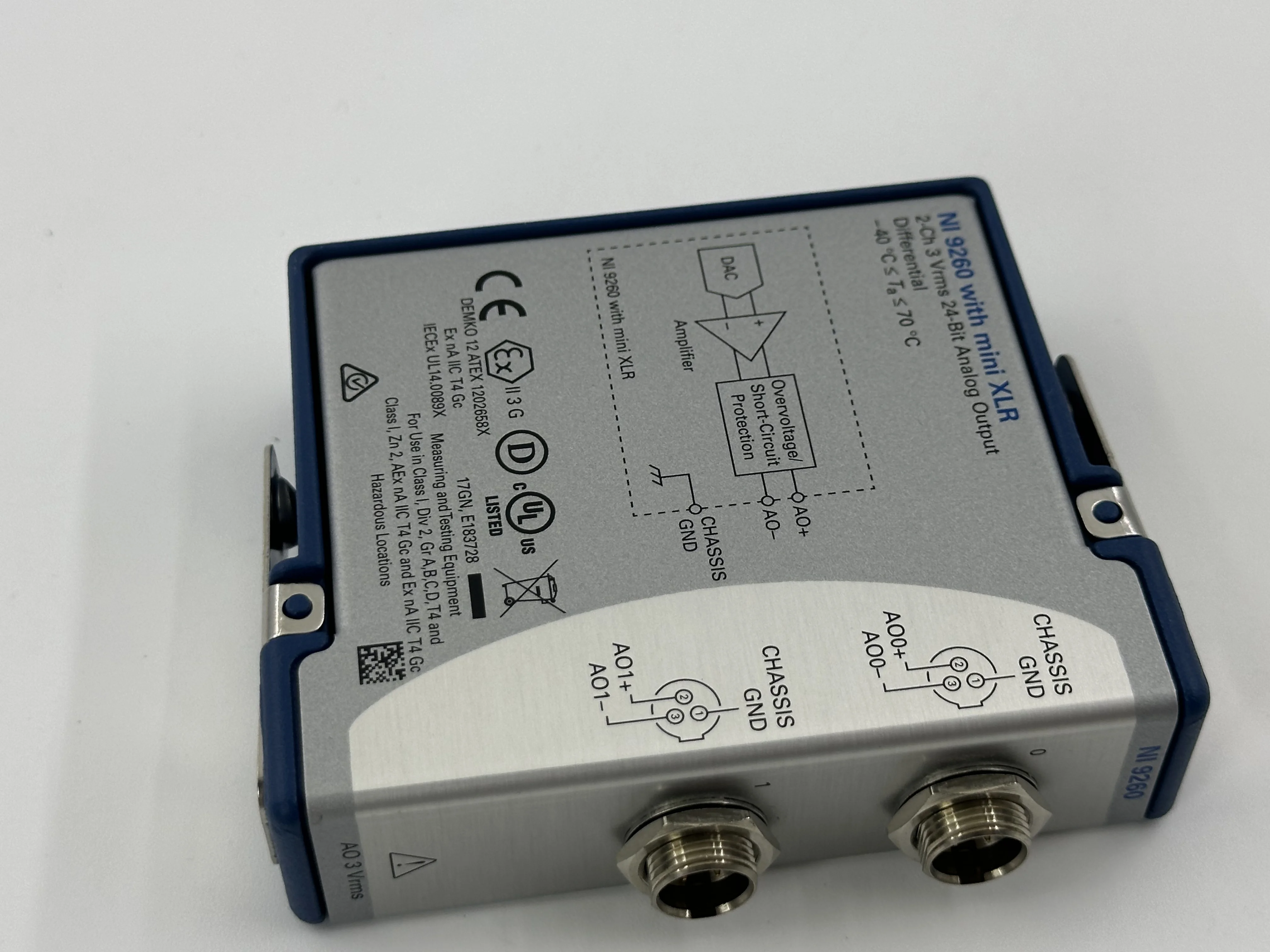 NI-9260 C Series 2-Ch 24Bit 51.2kS/s Analog Output cDAQ cRIO Module