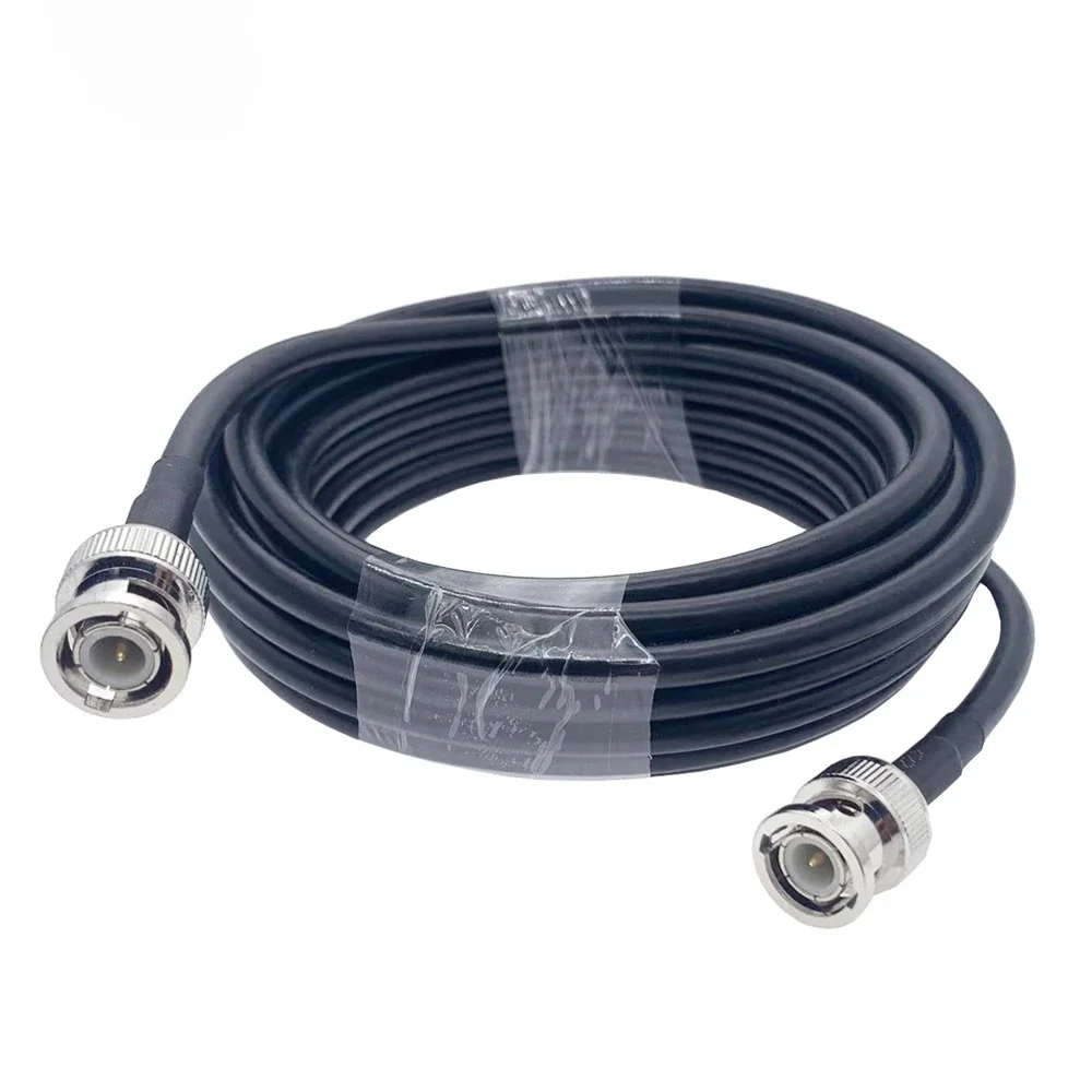 RG58 Coaxial BNC mâle à BNC mâle prise câble RF 50 Ohm connecteur à sertir Double prise BNC mâle broche fil cordon 0.5M 1M 2M 5M 10M 20M