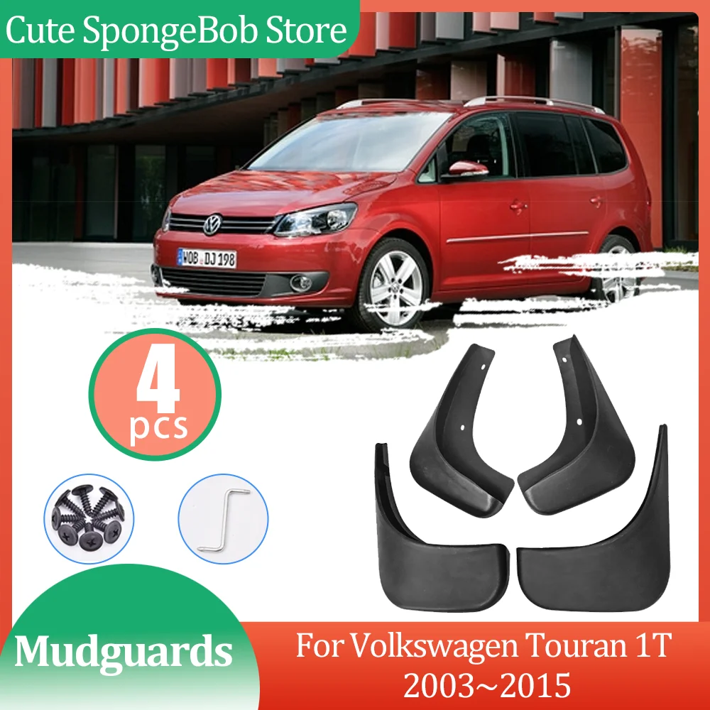 Car Mudguards For Volkswagen VW Touran 1T 2003~2015 2004 Flaps Fender Flare Front Rear Mud Flap Splash Guard Cover Accessories